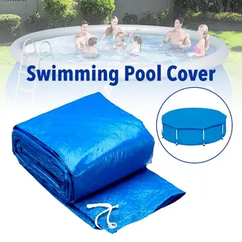 

Round Pool Cover Thick Swimming Pool Dust Cover Anti-UV Woven Cloth Pool Cover Ground Cloth For Outdoors