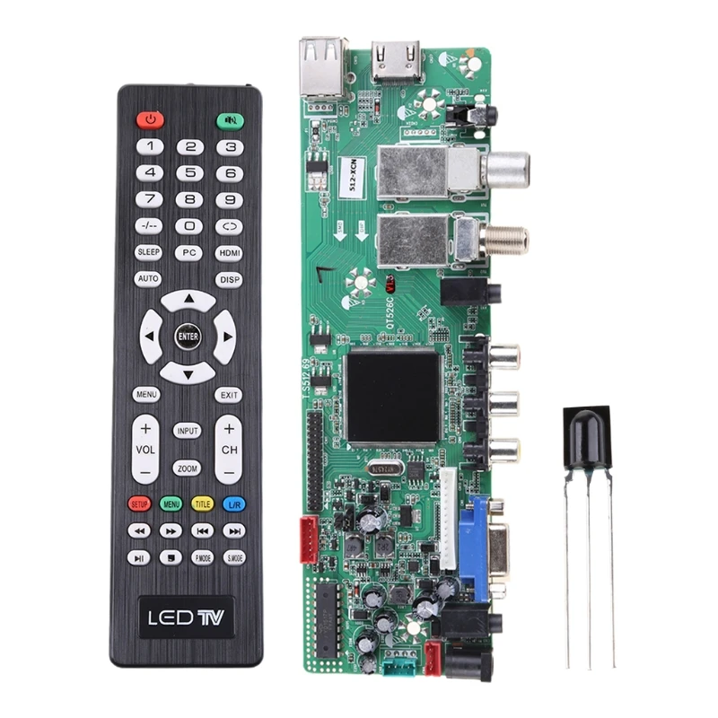 DVB-S2 DVB-T2 DVB-C Digital Signal ATV Maple Driver LCD Remote Control Board Launcher Universal Dual USB Media QT526C T. | Электроника