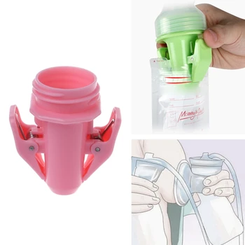 

Baby Breast Milk Storage Bags Clip Adapter for Standard Caliber Breast Pump