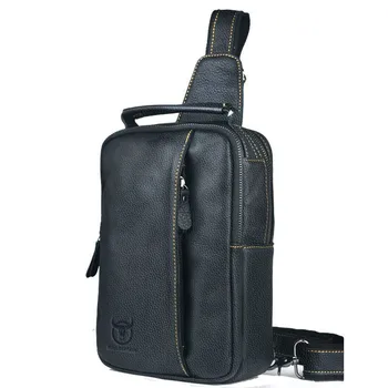 

Chest Bag High Quality Men Genuine Leather Cowhide Vintage Chest Back Pack Travel fashion Cross Body Messenger Shoulder Bag