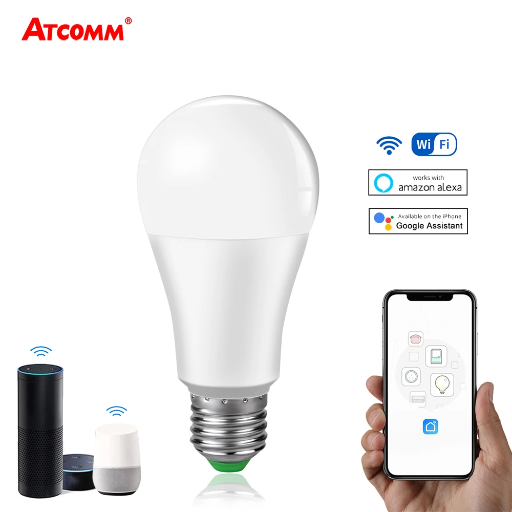 15 Вт WiFi Ampoule светодиодный E27 B22 умная лампочка 110/220 В умная WiFi лампа ampolleta parlante Google Home Assistant alexa echo