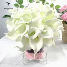 Любовь маленькие белые цветы свадебные аксессуары для букетов искусственная Калла букет из искусственных цветов Свадебные букеты Цветочный декор