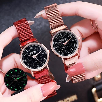 

Ladies Wrist Watch Starry Sky Magnetic Women Watch Luminous Luxury Waterproof Female Watch For relogio feminino Reloj Mujer