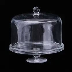 Maison de poupée Miniature, support d'assiettes à gâteaux, plateau à fruits avec couverture, 1/12 