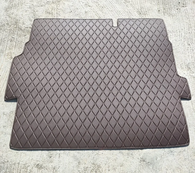 car Trunk mat Coffee Водонепроницаемые анти-грязные кожаные автомобильные коврики для hyundai matrix MISTRA celesta Verna Sonata NF заказной ковер автомобильные аксессуары - Название цвета: car Trunk mat Coffee