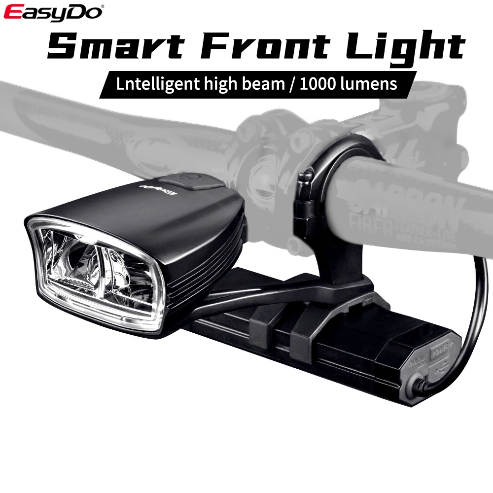 PROD 32980726142 EasyDo Bicycle Bike Head Front Led Light Smart
Induction USB Rechargeable 10W Lamp LED Power Bank Flashlight For
Outdoor Cycling