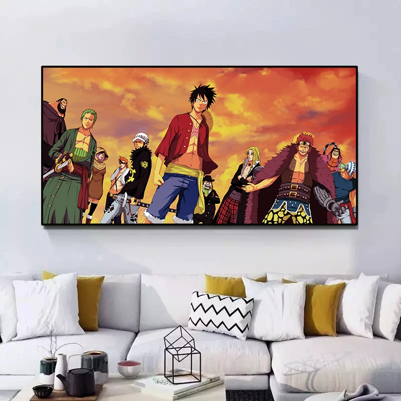 Japanese Anime One Piece Canvas Painting Anime Character Luffy Wall Art  Posters and Prints Decorating Family Children's Room|Vẽ Tranh & Thư Pháp| -  AliExpress