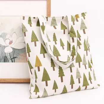 

1Pc Canvas Environmental Protection Mom Shopping Bag Casual Shoulder Bags Fashion Women's Handbags Tote Bag