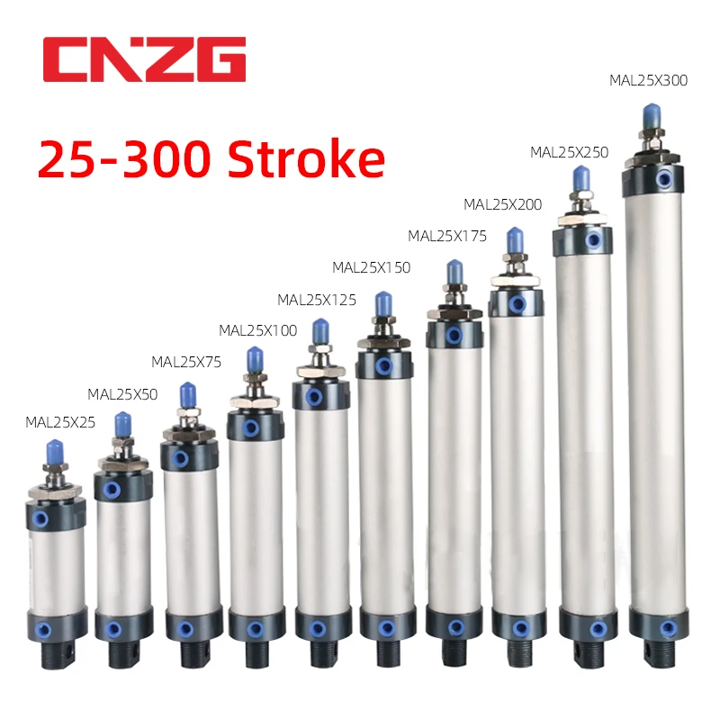 Air Pneumatic Cylinder air pneumatic cylinder Double Compressed Mini Bore 16/20/25 40mm Stroke 25/50 100 200 Single Lever