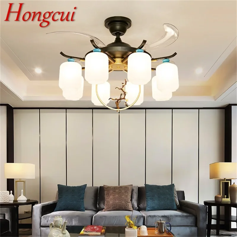 

Hongcui Ceiling Fans Light with Remote Control Creative Home Decorative For Living Room Corridor Bedroom