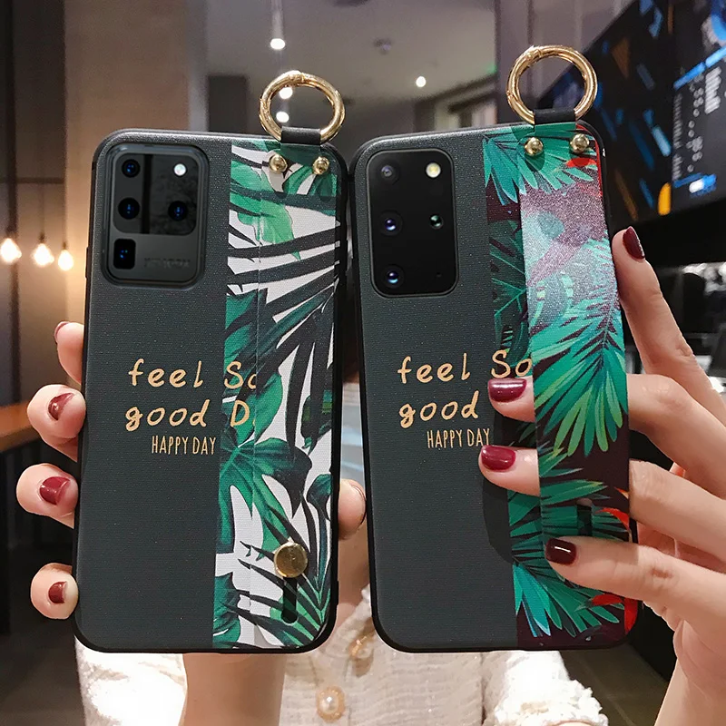 Чехол с ремешком на запястье для Samsung Galaxy A50 A51 A71 A70 A30 A20 A21s Note 10 plus Lite S9 S8 S10 S20