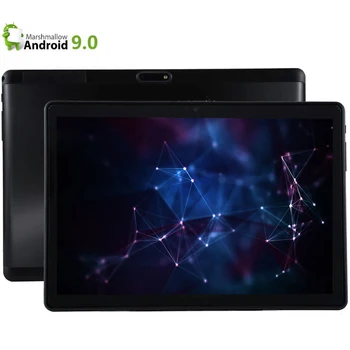 شراءهدية مجانية 32GB TF بطاقة 1280*800 2.5D الزجاج المقسى شاشة 10.1 بوصة رباعية النواة 3G اللوحي 2GB RAM أندرويد 9.0 أجهزة لوحية الكمبيوتر