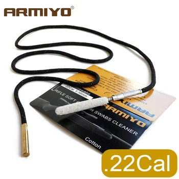 

Armiyo Cotton .22Cal .22/.270cal Rifle Bore Cleaning Swabs Gun Barrel Cleaner Hunting Accessories Screw Thread Size M4 8-32