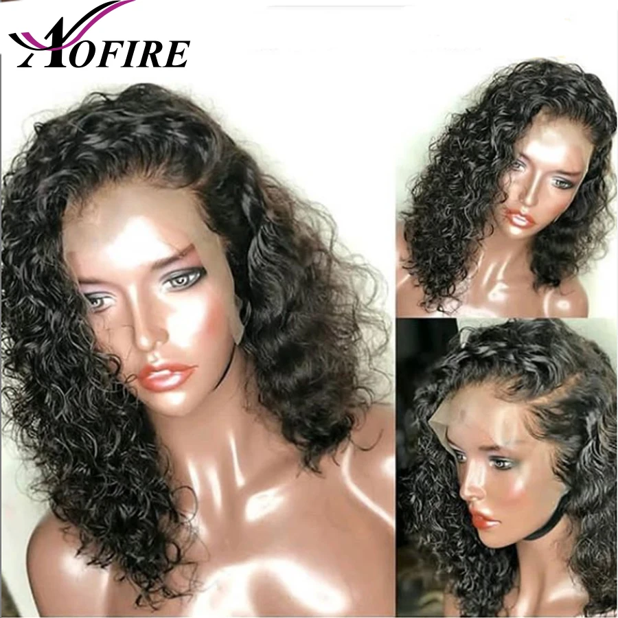 

250% High Density Curly 360 Human Hair Wigs With Realistic Hairline PrePlucked Lace Frontal Human Hair Wigs Brazilian Remy Hair
