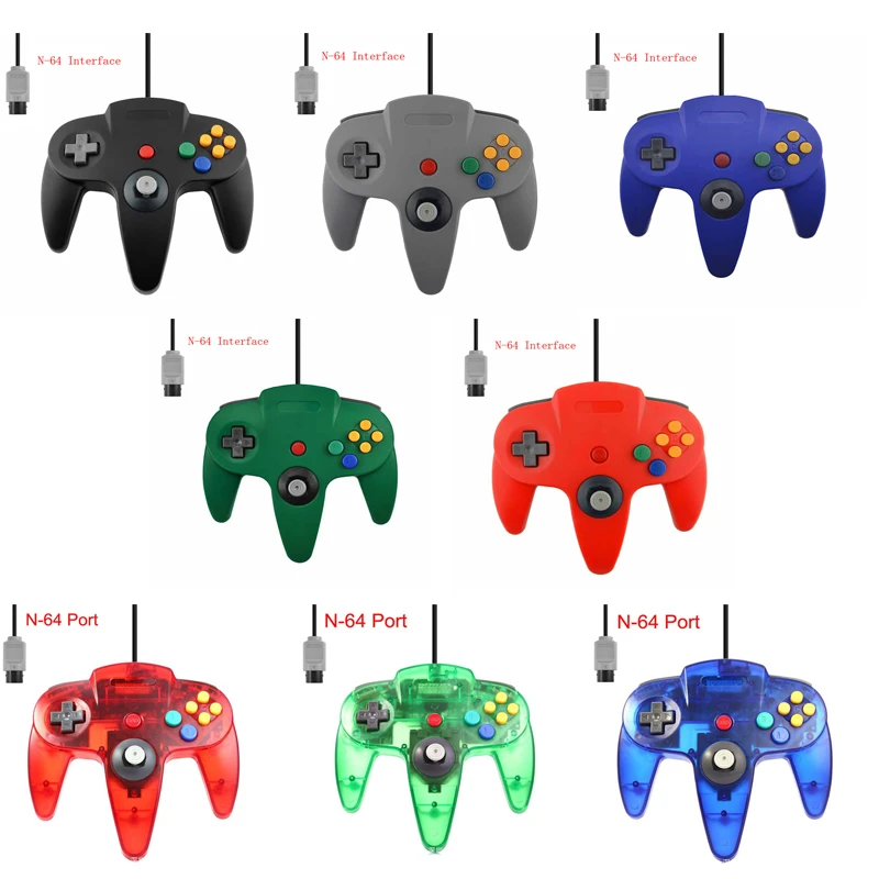 Accesorios de juego de Color claro, mando con cable, Joystick para Gamecube  para Nintendo N64|Mandos para videojuegos| - AliExpress