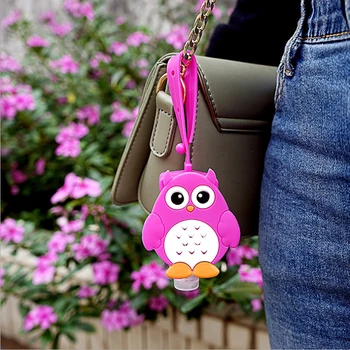 

Cartoon Silicone Mini Hand Sanitizer Holder Travel Portable Safe Gel Holder Hangable Liquid Soap Dispenser Containers for Kids