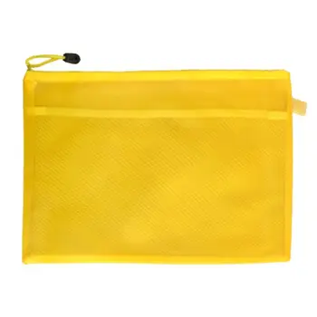 

High Quality A5 Plastic Gridding Waterproof Zip Bag Pencil Zipper Pouch Bag Layer Double Paper Document File Bill V5U0