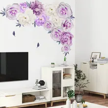 Веер xi продукт пион серии Фиолетовый Элегантный Xpress сочетание домашнего фона украшения наклейки на стену Fx63007
