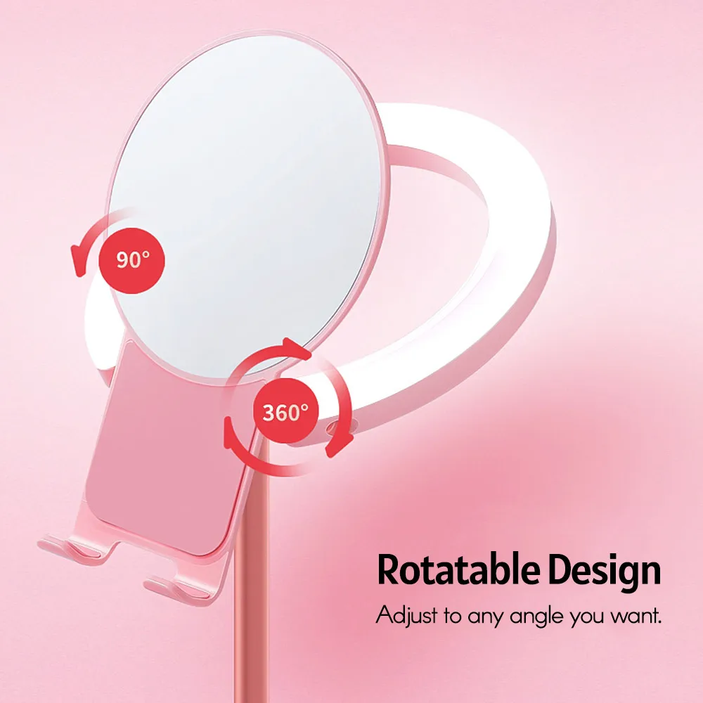 Светодиодный светильник кольцо Настольный для макияжа с подставкой большое