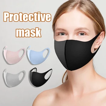 1/5/10pcs Maschera per adulti Lavabile Maschera per la bocca Cotone nero Antipolvere Mascarilla Respiratore Protettivo Riutilizzabile Masque Filtro 70%