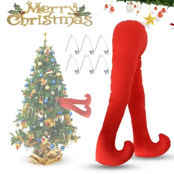 

Hot Christmas Tree Ornaments Santa Claus Leg Prosthesis Pin Hangings Home Hanging Decoration D6