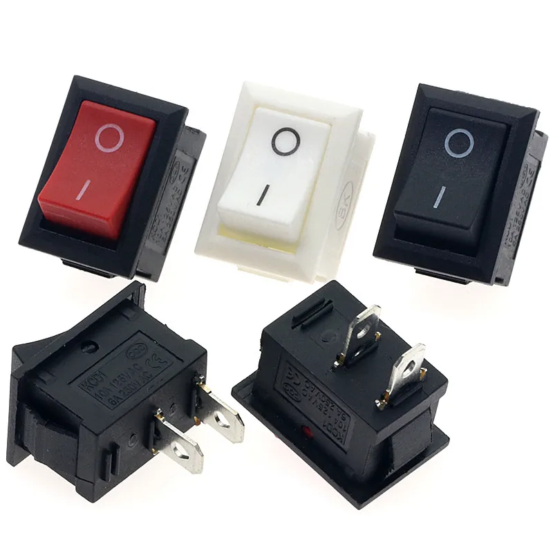1 шт. KCD1 2PIin 3Pin лодка выключатель автомобиля 6A/10A 250 V/125 V AC красный желтый зеленый синий черный кнопка Лучшая цена KCD1