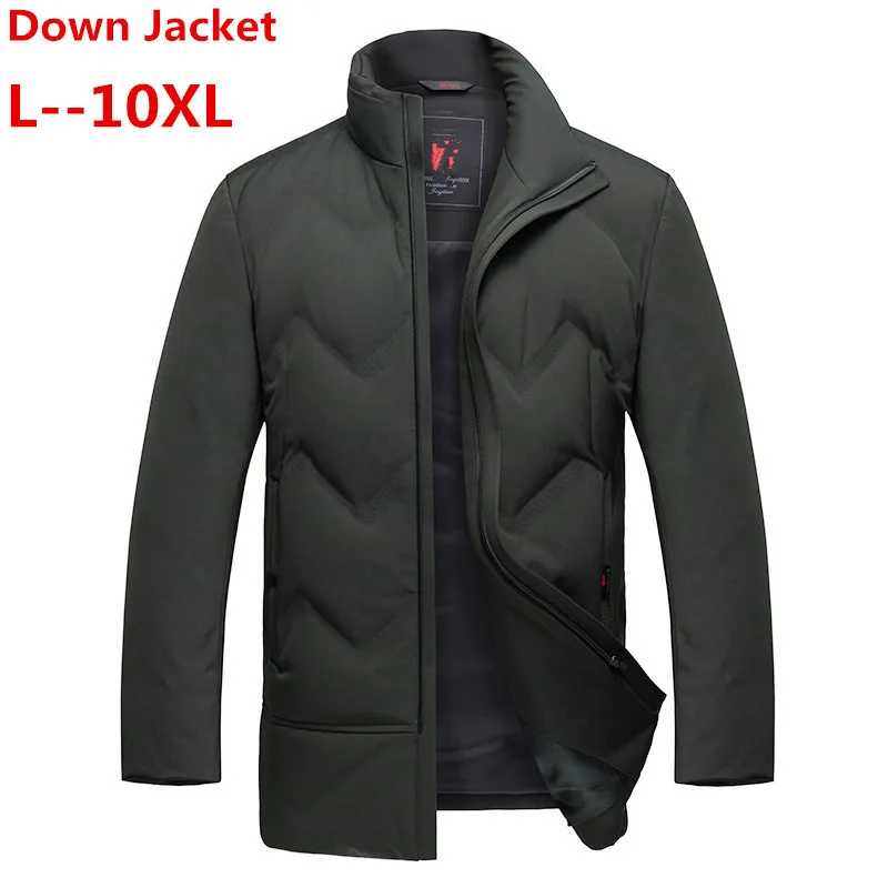 Плюс 10XL 8XL 6XL зимний светильник тонкий 90% белый утиный пух мужской повседневный