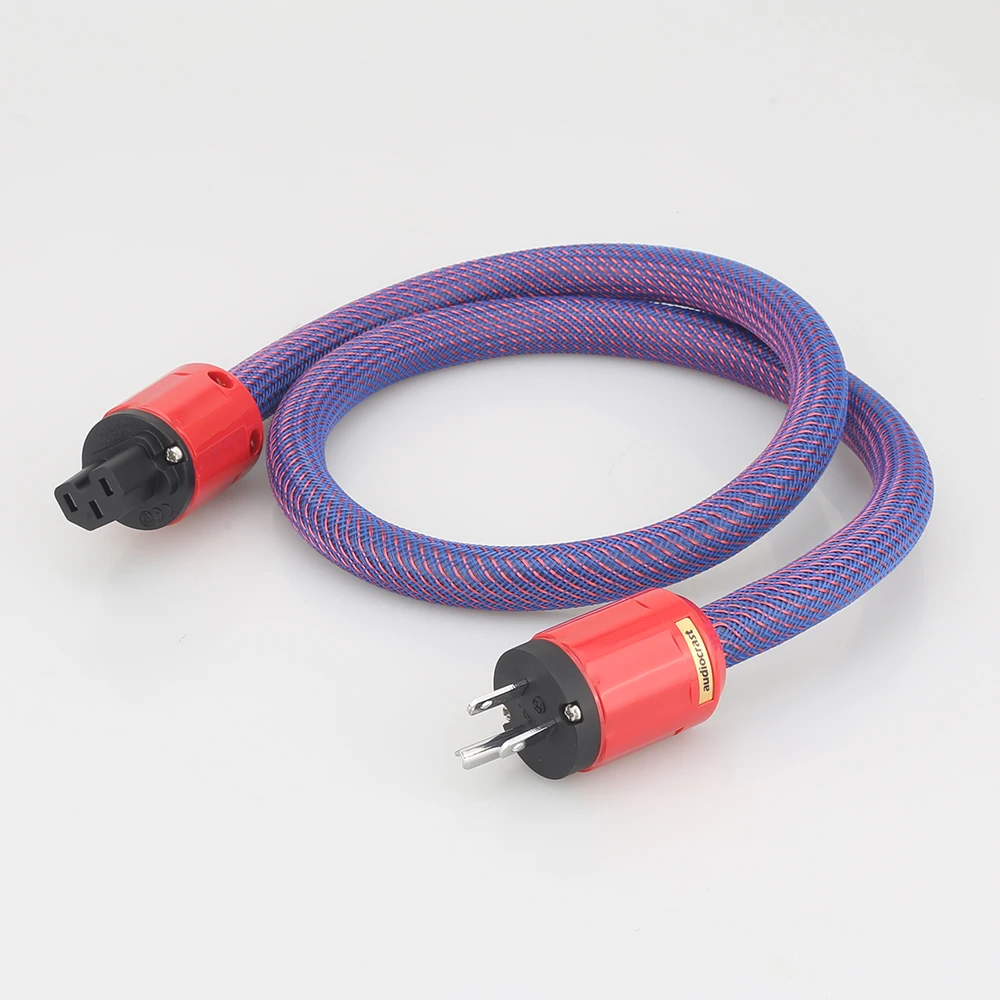 Audiocrast P101 Ofc Rame Hifi Audiophile Di Aggiornamento Di Rete Cavo Di Alimentazione Us/Eu Schuko Hi-Fi Ac Di Rete 10Awg Hifi Cavo Di Alimentazione
