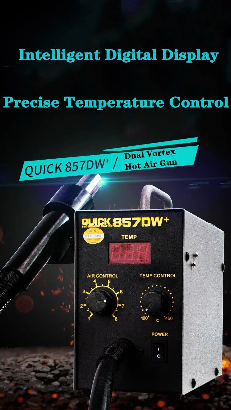 QUICK 857DW+ Lead Free SMD Rework Station