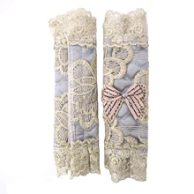 1 шт. пылезащитные крышки дверная ручка холодильника ткань узор Европейский сохраняет тепло антистатические зимние удержания для дома кухонные аксессуары