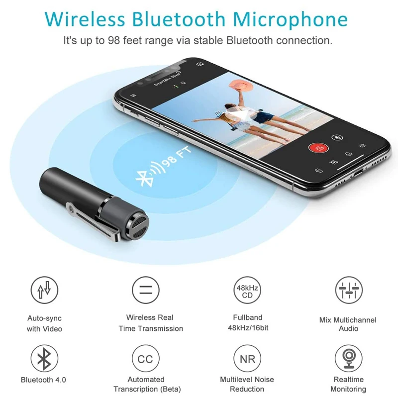 Smartmic Bluetooth Wireless Recording Lavalier