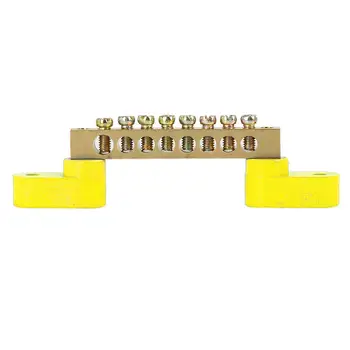 

3PCS 8 Holes Positions Screw Metal Terminal Grounding Strip Bus Bar Block