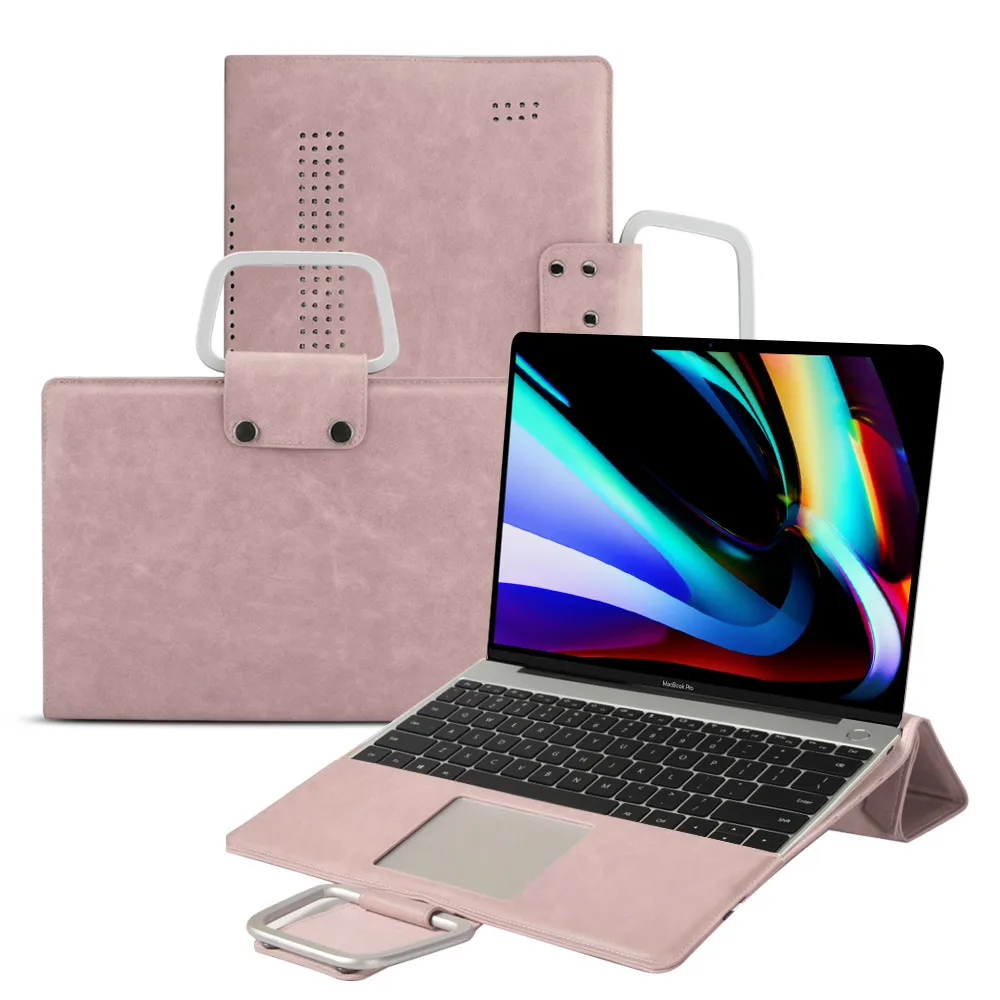 Для MacBook Pro 16 чехол из искусственной кожи многофункциональный стенд Поддержка металлический браслет сумка чехол для MacBook Pro 16 дюймов Чехол - Цвет: For MacBook Pro 16