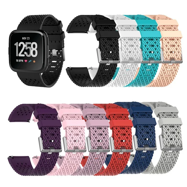 

1Pcs Soft Silicone Replacement Sport Wristband Watch Band Strap for Fitbit Versa Bracelet Wrist Watchband Colorful S L Size