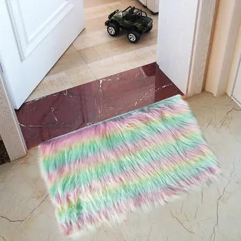 

Ultra Soft Modern Area Rugs Nursery Rug Home Room Plush Carpet Decor Rainbow Colors Child Climbing Carpet