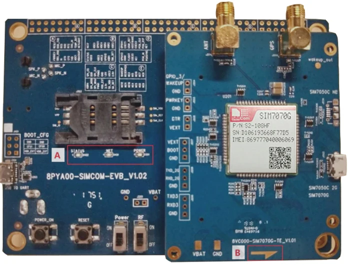 SIMCOM SIM7070G SIM7070 многодиапазонный CAT-M и nb-iot Evolution Kit TE комплект кошка. M(eMTC) и nb-iot& GSM макетная плата EVB