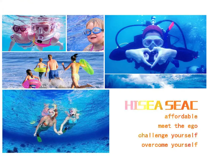 HISEA очки дыхательная трубка Набор силиконовая маска для дайвинга Анти-туман HD оборудование для дайвинга для взрослых