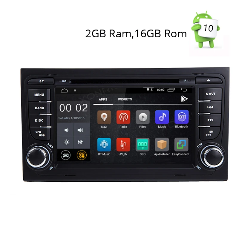 2 din автомобильный DVD Радио мультимедийный плеер стерео для Audi A4 2002-2008 B5 B6 B7 gps Авторадио Навигационная Система головное устройство - Цвет: Android Standard