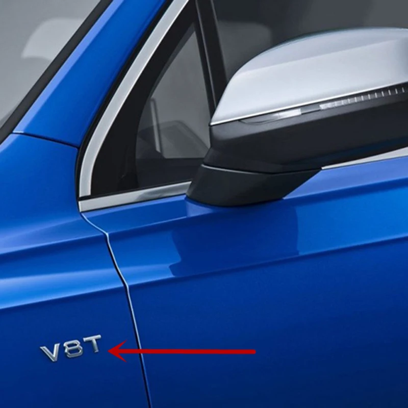 ABS буква номер V6T V8T V10 Эмблема для Audi A4L A5 A6L A7 A8L TT RS7 SQ5 автомобильный Стайлинг КРЫЛО боковой знак разряда логотип наклейка