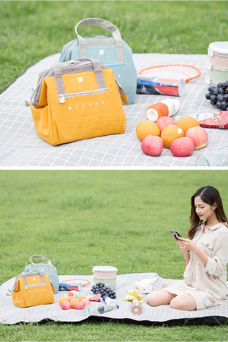 Portable Lunch Bag New Thermal Insulated Lunch Box Tote Cooler Bag Bento Pouch Lunch Container School Food Storage Bags Portable Lunch Bag New Thermal Insulated Lunch Box Tote Cooler Bag Bento Pouch Lunch Container School Food Storage Bags