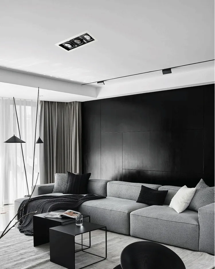 JN防眩智能调光高显色嵌入式豆胆灯双头三头射灯客厅方形无主灯-淘宝网_17