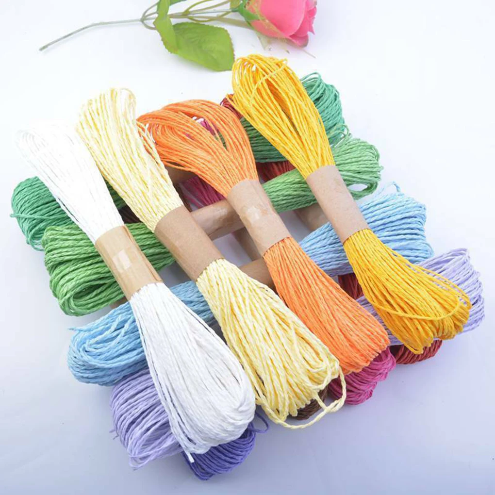 

30m Double-strand Color Paper Rope 2mm DIY Braided String Chinese Knot Wire Cord Macrame String Thread For Necklace Bracelet