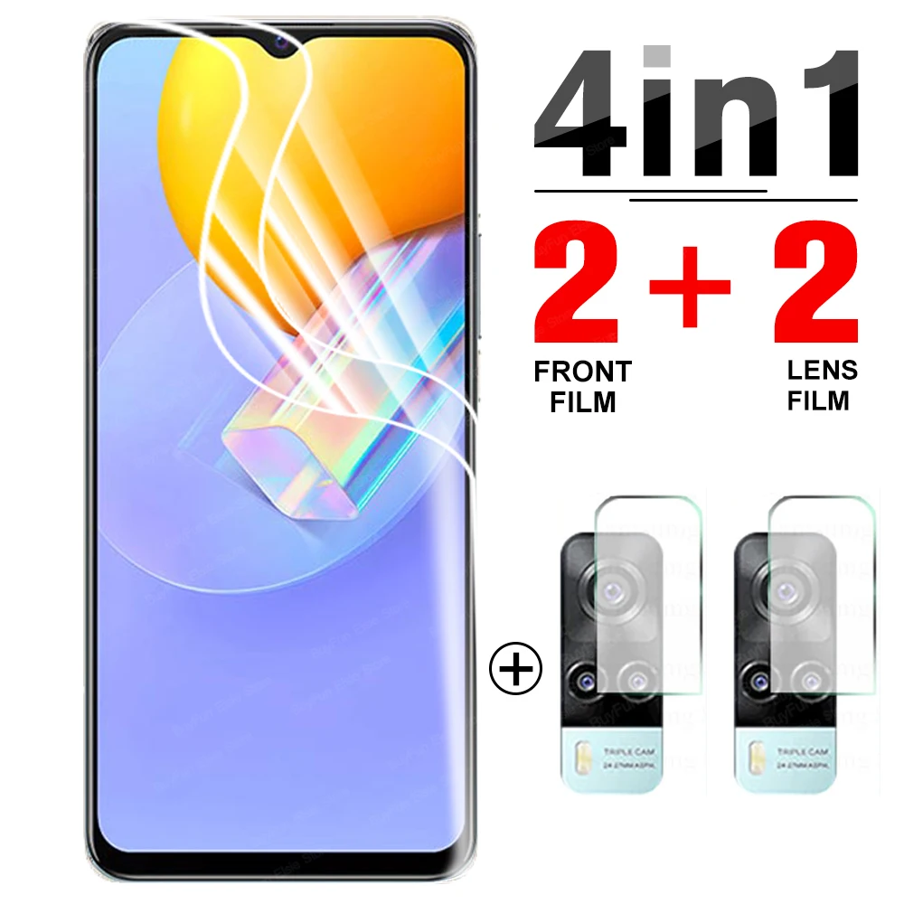 phone protector 4-in-1 Hydrogel Film for Vivo Y31 Y51 Screen Protector Protective film For Vivo Y1s Y72 5G Y 31 51 72 1s safety not glass mobile phone screen protector