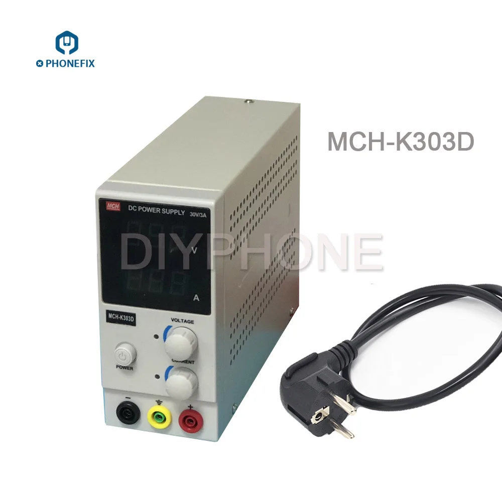 PHONEFIX 30V 5A MCH-K305D 30V 3A MCH-K303D переключатель Регулируемый SMPS одноканальный переменный с кабелем Регулируемый источник питания постоянного тока - Цвет: MCH-K303D