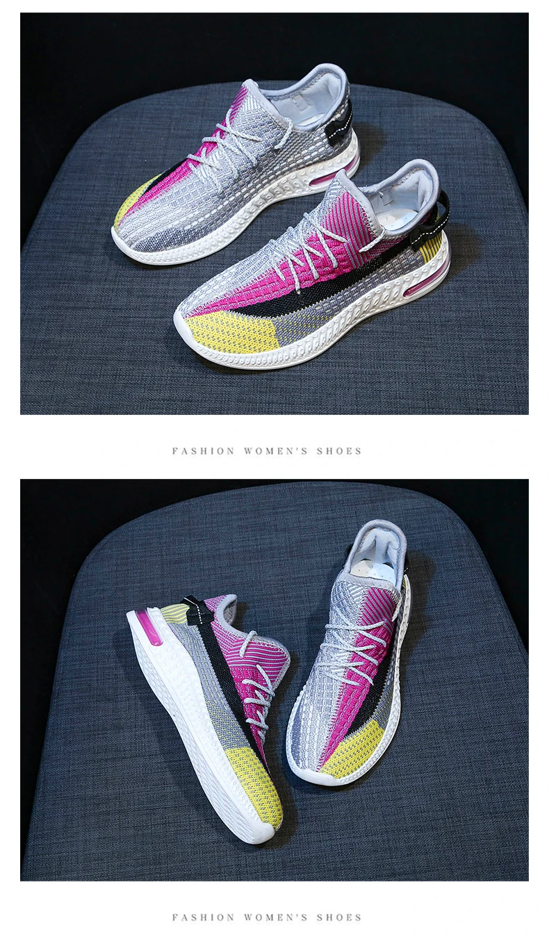 Comfortable inner ladies casual shoes 360 degree breathable wicking sports shoes women's vulcanized shoes beautiful and generous