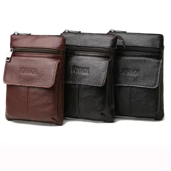

Mens Leather Small Messenger Bag Satchels Multifunctional Messenger Shoulder Bag Genuine Leather Crossbody Bags