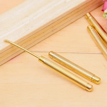 

Folding Type Gold-Color Earwax Cleaner Portable Ear Wax Removal Tools Ear Spoon