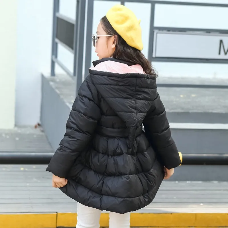 Г., зимнее теплое пальто для девочек детская Рождественская Милая верхняя одежда принцессы с длинными рукавами и капюшоном зимняя куртка для девочек, детская школьная одежда