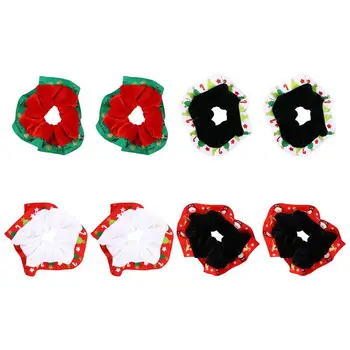 

8pcs Stretchy Christmas Elastic Hair Rope Hair Scrunchies Ponytail Holders Hair Ties Hair Ring for Ladies Women