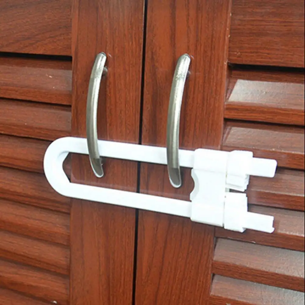 1Pc Child Lock Cabinet Lock Safety Lock Magnetic Baby Safety Cabinet Drawer Door Invisible U Shape